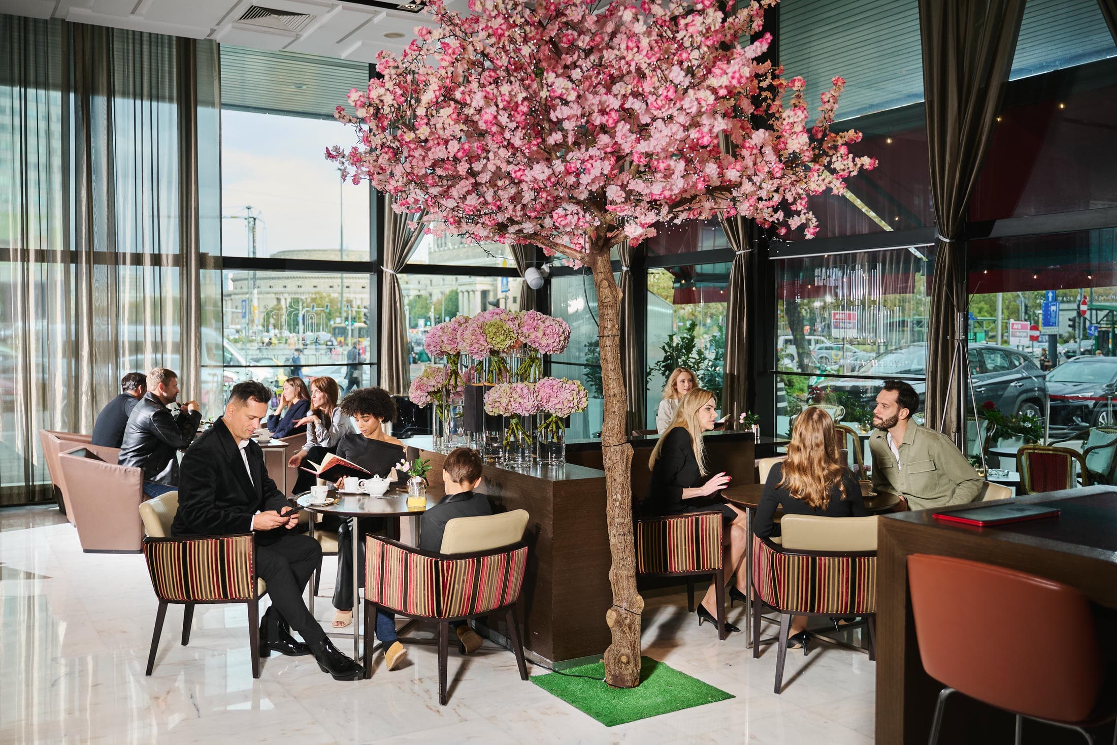 Floor 2 restaurant · under the blossom tree