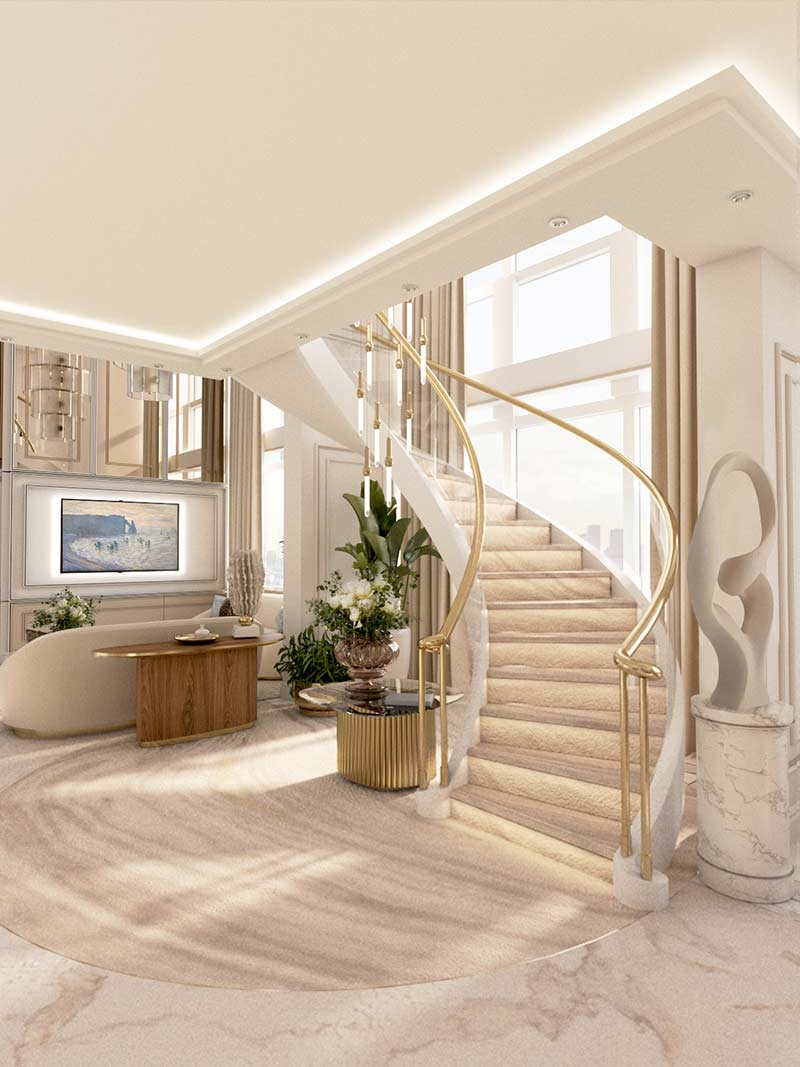 Presidential Suite · foyer and staircase