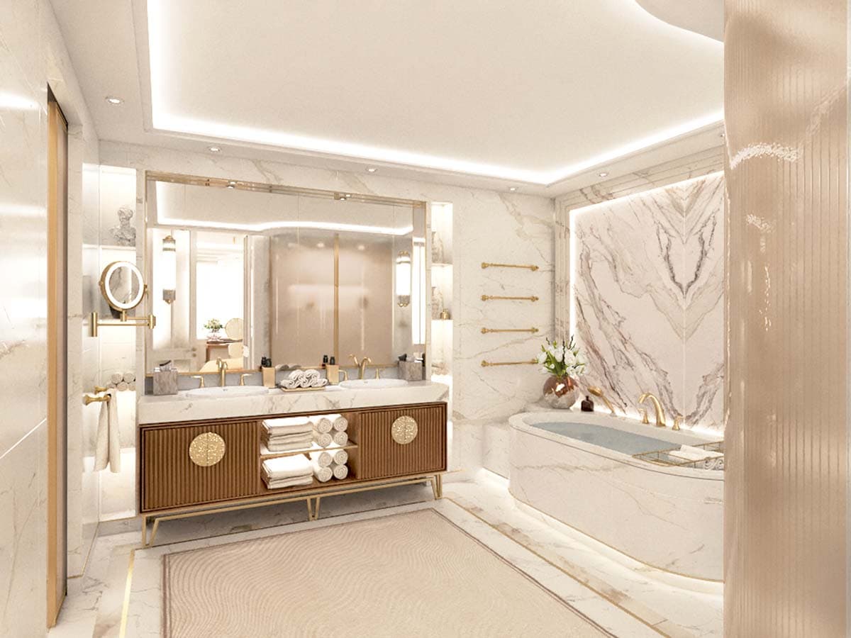 Presidential Suite · marble bathroom