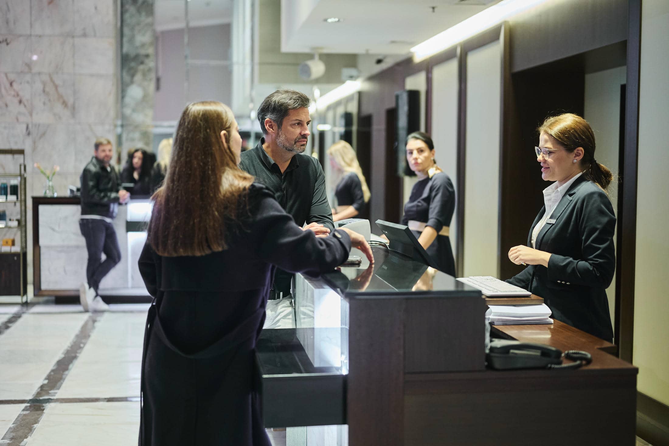 Reception · check-in